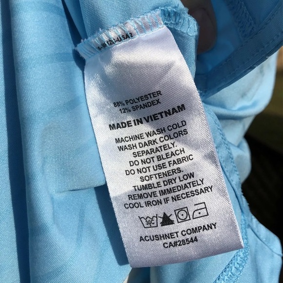 FJ FootJoy Mens Polo Shirt XL The Glades Golf & Country Club Blue Short Sleeve - Picture 9 of 9